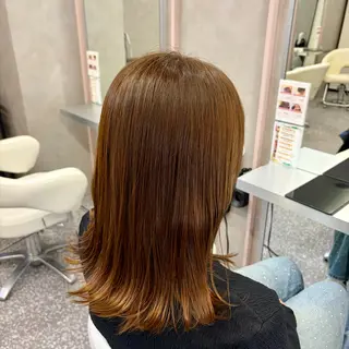 ミディアム カラー 髪質改善/艶カラー /やまだくるみのヘアスタイル