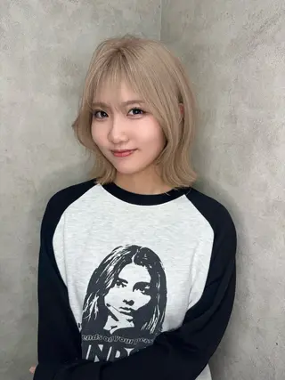 ミディアム 垢抜け🪄透明感✨ ブリーチ特化のヘアスタイル