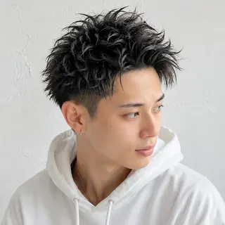 メンズ ショート 艶カラー/ヘアケア 🫧SOURCE高槻のヘアスタイル