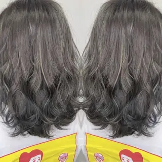 ミディアム レイヤー/艶髪カラー 森本くるみのヘアスタイル