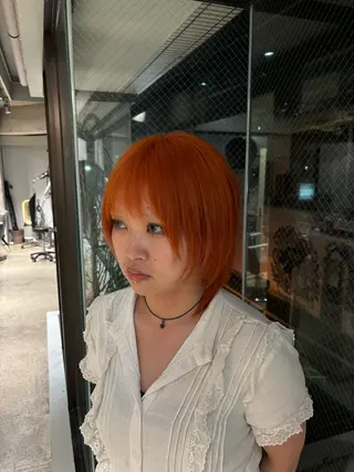 ミディアム カラー リュウザキ シオンのヘアスタイル