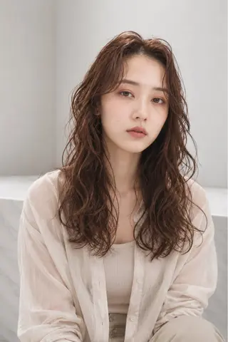 セミロング カラー パーマ 田村和範/似合わせ カラー/髪質改善のヘアスタイル