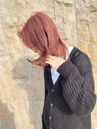 ミディアム カラー ヒナゴ トヨカズのヘアスタイル