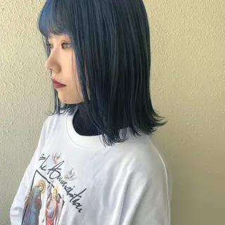 セミロング kiyono ⭐︎ダブルカラーのヘアスタイル