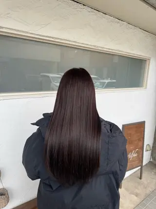 ロング 髪質改善カラー透明感 ダブルカラー幕田のヘアスタイル