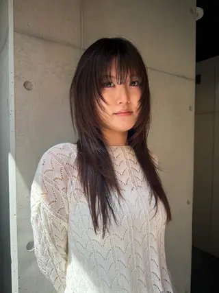 ロング カラー 似合わせウルフ/ レイヤー/山本祐輔のヘアスタイル