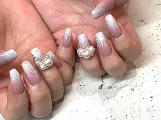 ネイル 韓国/ワンホン/長さ 出しつけ放題🎀のネイルデザイン