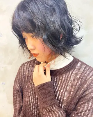 ミディアム カラー ヘアアレンジ 志賀 あずみのヘアスタイル