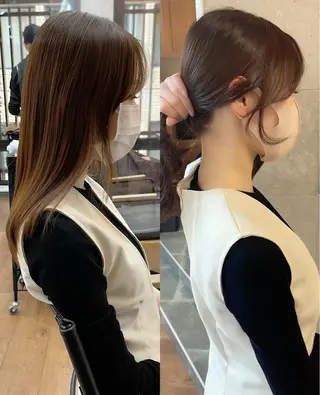 セミロング 開發 智也のヘアスタイル