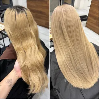 カラー KEISUKE🐶 ブリーチ×エクステのヘアスタイル