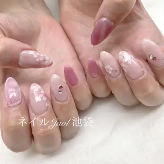 セミロング ネイルJaol 池袋のネイルデザイン