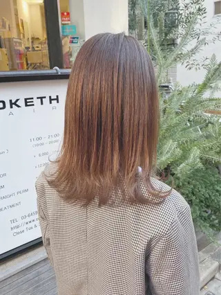 ミディアム カラー パーマ ヘアアレンジ ✨ハイクオリティ✨ 山本香也のヘアスタイル