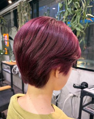 ショート カラー 透明感カラー🫧🎀 まりなのヘアスタイル