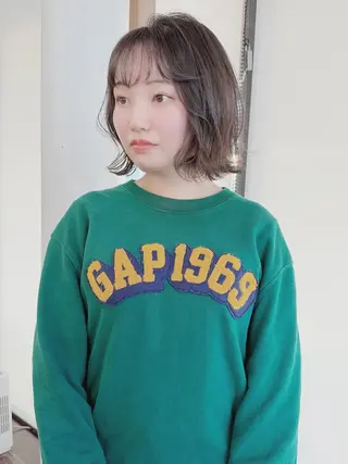 ミディアム カラー 恒松 雄基のヘアスタイル