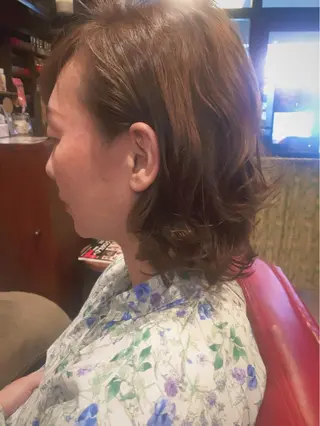 ミディアム カラー 齊藤 篤士のヘアスタイル