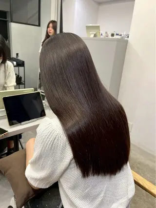 ロング パーマ 🍒モテ暖色カラー × うる艶✧ ゆなのヘアスタイル