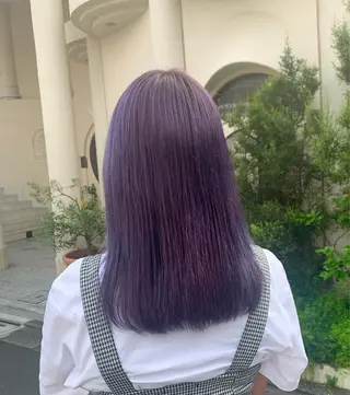 ミディアム カラー 色落ちまでキレイに！ ！女性サロンのヘアスタイル