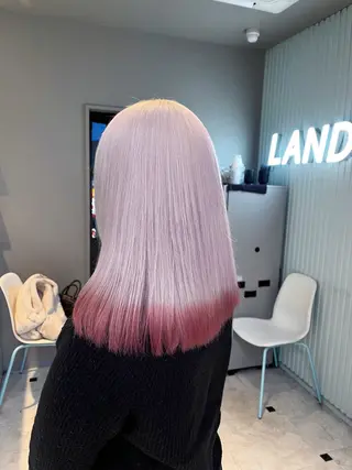 セミロング カラー ブリーチカラー 🩵MIZUKIのヘアスタイル