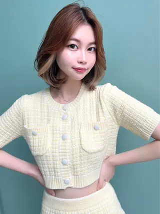 ミディアム 似合わせカラーの達人 ダブルカラー/森栄範のヘアスタイル