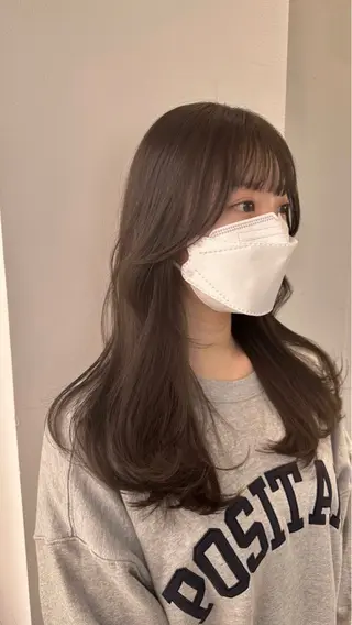 セミロング カラー 福島kico ナカウチのヘアスタイル