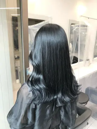 ミディアム カラー パーマ ヘアアレンジ メンズ キッズ ネイル マツエク・マツパ 上品＆韓国風 🥀海心🥀のヘアスタイル