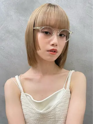 ミディアム くどうももか 浦和　ショート　ボブのヘアスタイル