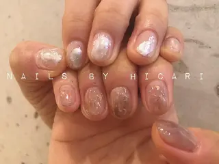 ショート カラー ネイル マツエク・マツパ illum hicariのネイルデザイン