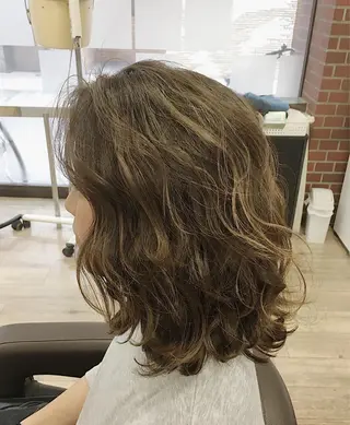 ミディアム カラー ノンダメージ髪質改善 カラー💎/KURAのヘアスタイル