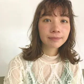 ミディアム カラー fuchigami suzunoのヘアスタイル