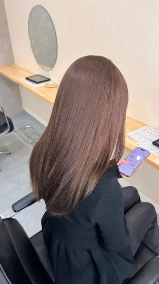ロング カラー 🎀透明感カラー /ケアブリーチ🎀のヘアスタイル