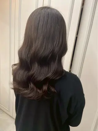 カラー 韓国レイヤー透明感 艶カラー美髪縮毛矯正のヘアスタイル