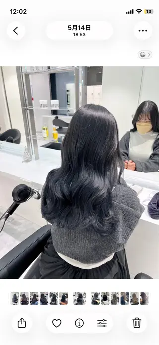 ロング カラー 佐藤 笑瑠のヘアスタイル