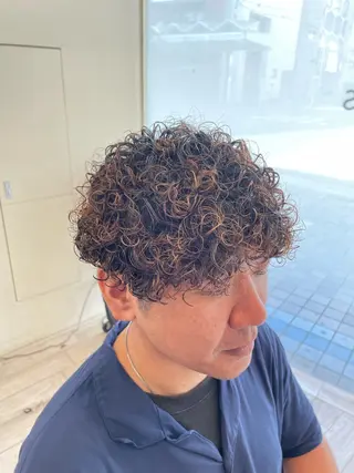 ショート パーマ メンズ パーマ/フェード🔥 佐々木波人のヘアスタイル