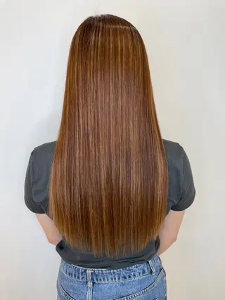ロング カラー ヘアアレンジ 具志堅 良のヘアスタイル