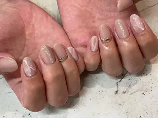 ネイル 韓国/ワンホン/長さ 出しつけ放題🎀のネイルデザイン