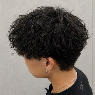 ショート パーマ メンズ 🩵韓国スタイル特化 🩵yuuのヘアスタイル