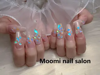 セミロング 長さだし専門 Moominのネイルデザイン