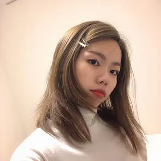 セミロング 韓国美容室出身 🌹Sana/梅田のヘアスタイル