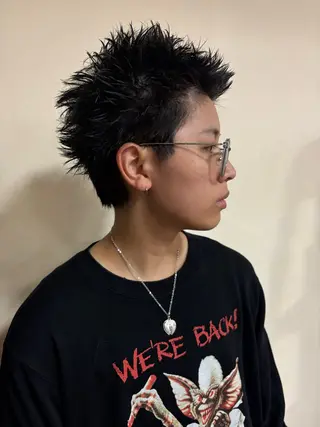 ショート パーマ 浅岡 昭汰のヘアスタイル