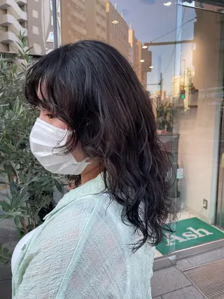 セミロング レイヤー🍒ウルフ 🤎店長anju🪽のヘアスタイル