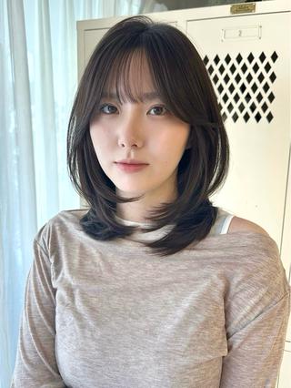 ミディアム 韓国ヘア🦢🖤 Sayumiのヘアスタイル