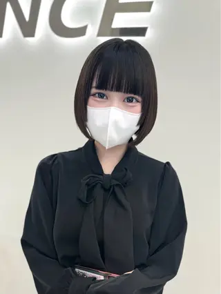 ショート カラー ヘアアレンジ 縮毛矯正🤍 ボブ/ HIKARIのヘアスタイル
