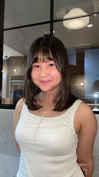 セミロング 銀座ボブカラーパーマ misakiのヘアスタイル