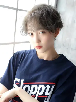 ショート 地毛風ストレート/ 艶髪/けいすけのヘアスタイル