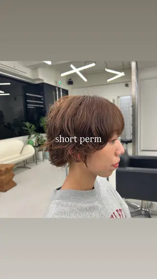 ショート パーマ ロング/ショート パーマ/田中育斗のヘアスタイル