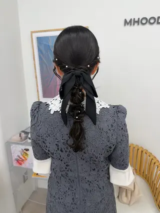 ヘアアレンジ ヘアセット/ベージュ カラー HARU🕯のヘアスタイル