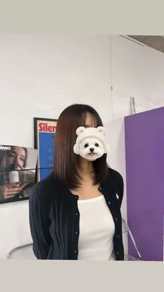 ミディアム miloc sayaのヘアスタイル