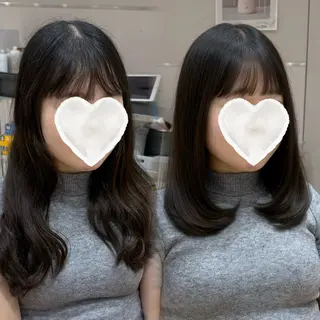 ミディアム 内田 志乃のヘアスタイル