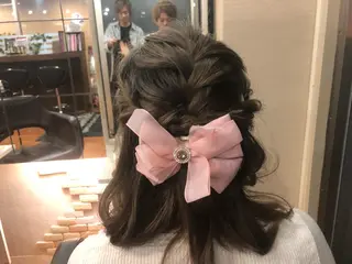 ヘアアレンジ ワンホンレイヤー エクステづまのヘアスタイル