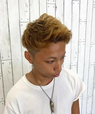 ショート カラー パーマ メンズ 🟦横浜駅メンズパー マ｜小上馬淳司🟦のヘアスタイル